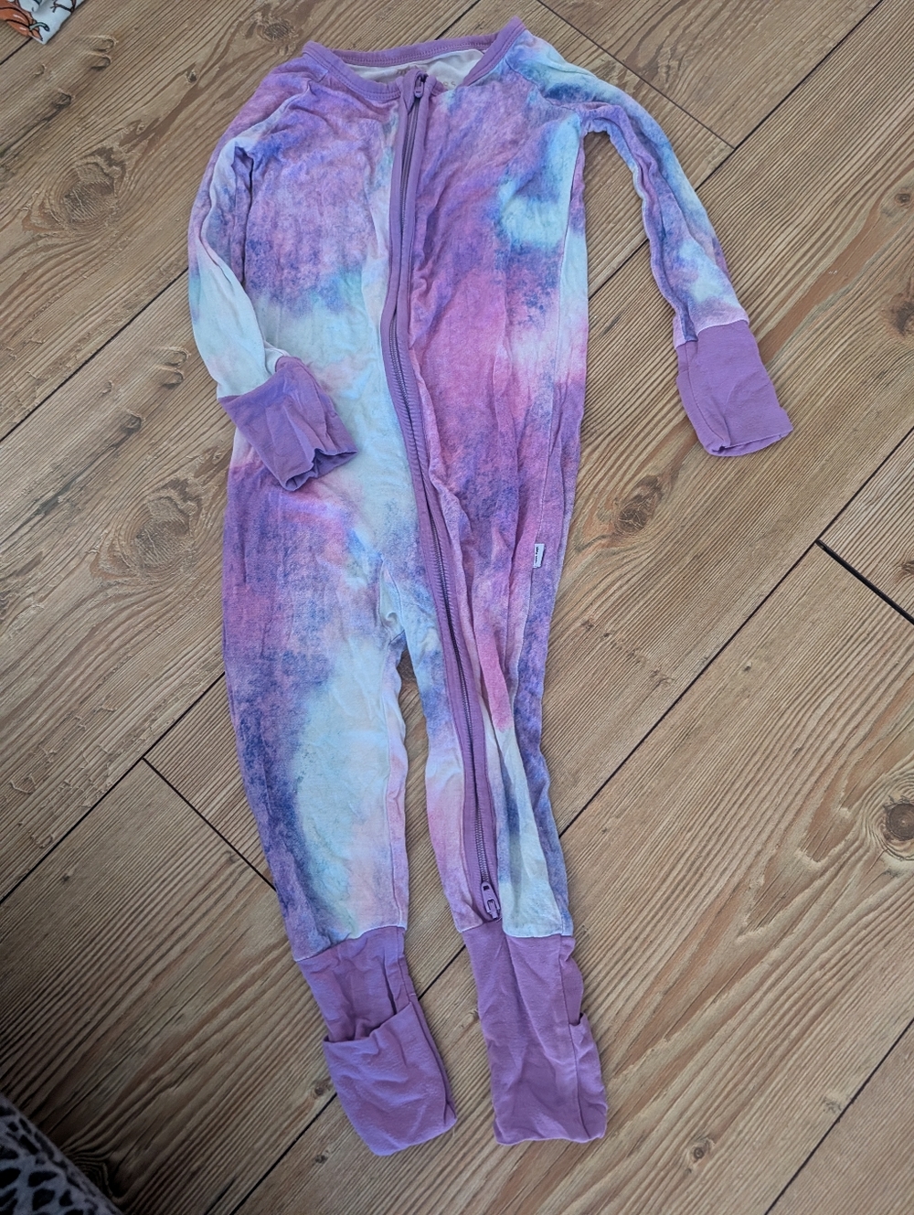 Little Sleepies Purple Watercolor Footie